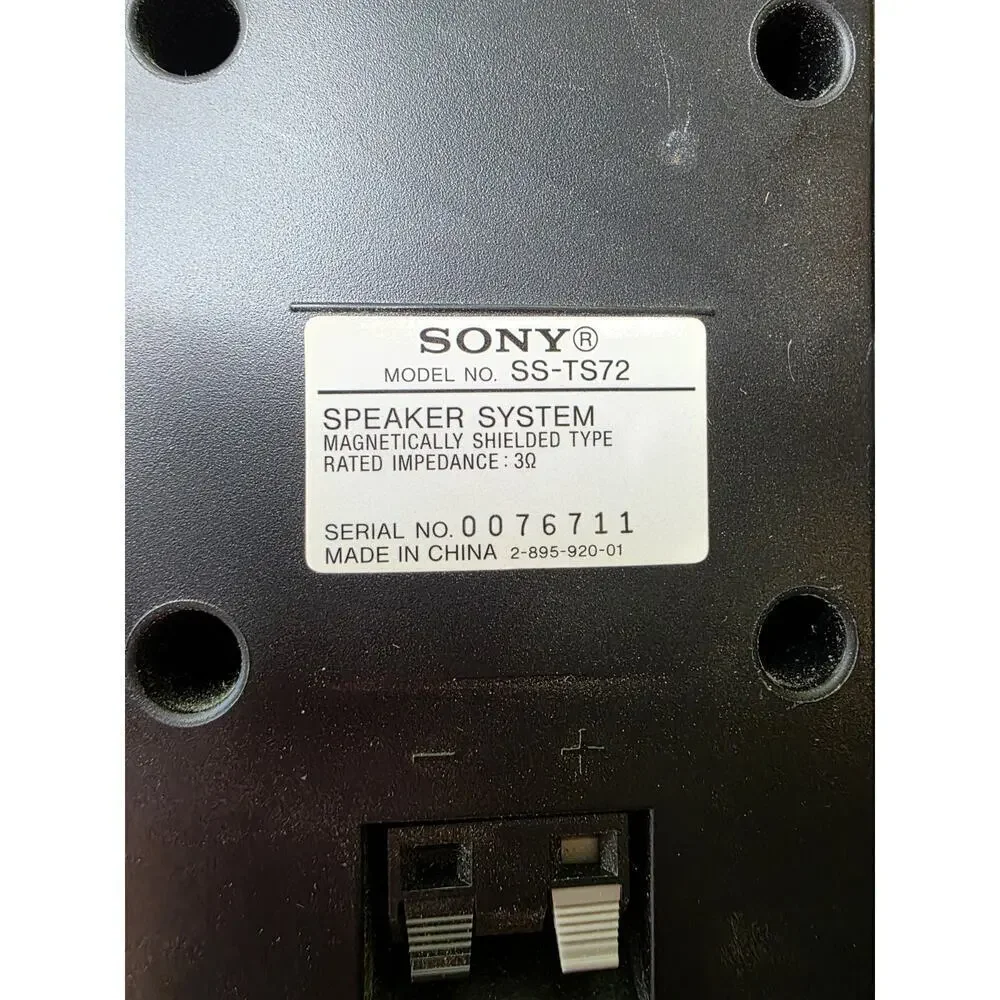 Sony SS-TS72 R&L Surround‎ Sound System Home Theater B3